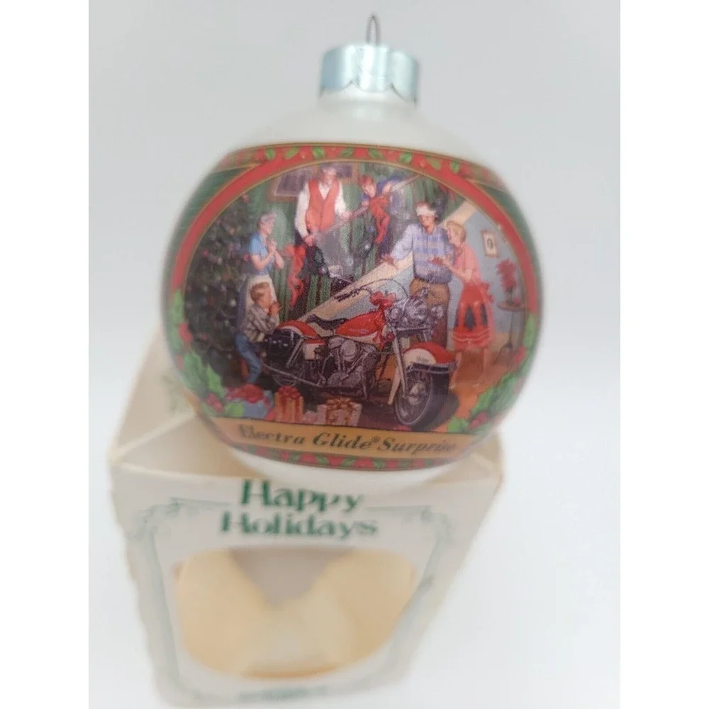 1999 Harley Davidson Christmas Ball Ornament Ltd ELECTRA GLIDE SURPRISE Series 1